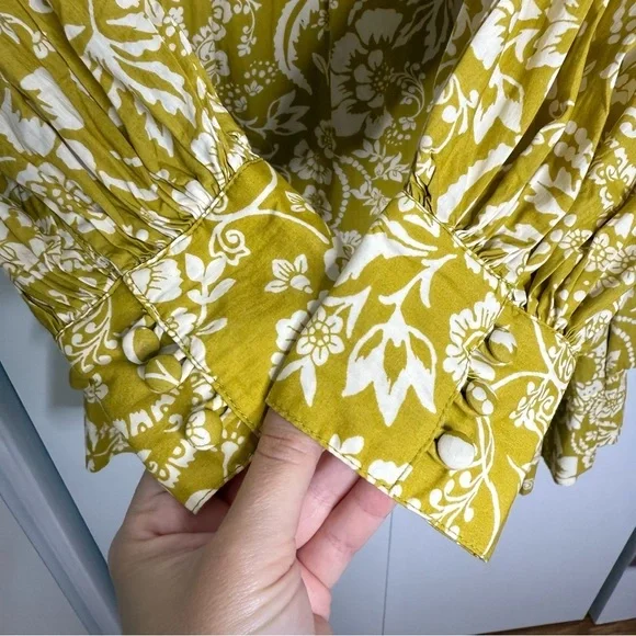 Maeve Anthropologie Floral Long sleeve ruffle dress XS NWT - Picture 4 of 11